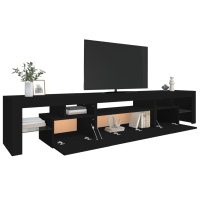 vidaXL Tv-bänk med LED-belysning Svart 215x36,5x40 cm - Bild 6