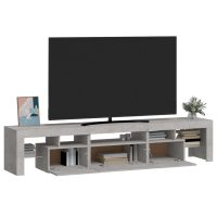 vidaXL Tv-bänk med LED-belysning betonggrå 200x36,5x40 cm - Bild 6