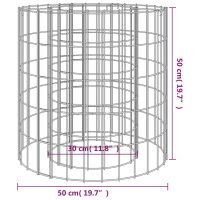 vidaXL Gabion för eldstad Ø 50 cm galvaniserat järn - Bild 5