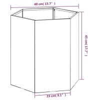 vidaXL Odlingslåda rostfärgad 40x40x45 cm rosttrögt stål - Bild 8