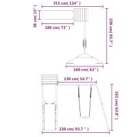 vidaXL Lekplats massiv furu - Bild 11