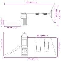vidaXL Lekplats massiv furu - Bild 12