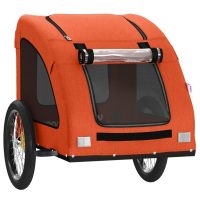 vidaXL Cykelvagn för djur orange oxfordtyg och järn - Bild 5