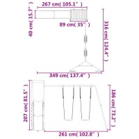 vidaXL Lekplats massiv furu - Bild 12