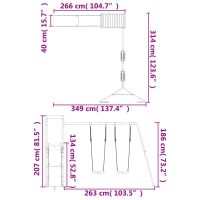 vidaXL Lekplats impregnerad furu - Bild 11