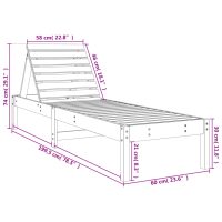 vidaXL Solsängar 2 st med bord massiv furu - Bild 9