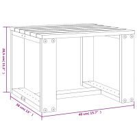 vidaXL Solsängar 2 st med bord massiv furu - Bild 10