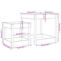 vidaXL Sandbord 2 st honungsbrun massiv furu - Bild 10