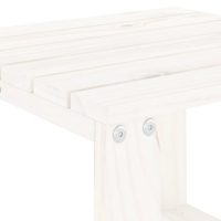 vidaXL Trädgårdsbord vit 40x38x28,5 cm massiv furu - Bild 6