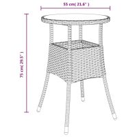 vidaXL Caféset med dynor 5 delar konstrotting svart - Bild 9