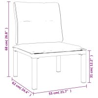 vidaXL Loungegrupp 5 delar konstrotting svart och grå - Bild 12