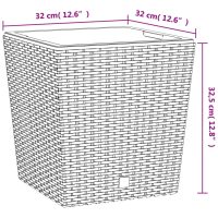 vidaXL Blomkruka med avtagbar insida vit 21/32 L PP-rotting - Bild 7