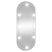 vidaXL Väggspegel med LED-belysning 30x70 cm glas oval - Bild 2