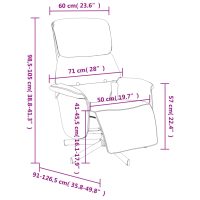 vidaXL Massagefåtölj med fotstöd mörkgrå tyg - Bild 11