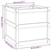 vidaXL Odlingslåda vit 60x60x60 cm massiv furu - Bild 11