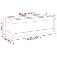 vidaXL Odlingslåda vaxbrun 90x31x31 cm massiv furu - Bild 11