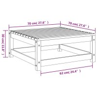 vidaXL Trädgårdspall 70x70x30 cm massiv furu - Bild 8