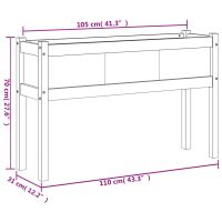 vidaXL Odlingslådor med ben vaxbrun 110x31x70 cm massiv furu - Bild 11