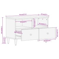 vidaXL Tv-bänk 70x33x46 cm massivt mangoträ - Bild 11