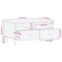 vidaXL Soffbord 80x54x40 cm massivt mangoträ - Bild 10