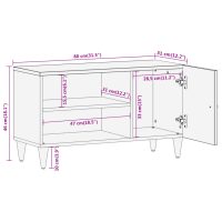 vidaXL Tv-bänk 80x31x46 cm massivt mangoträ - Bild 11