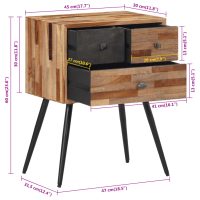 vidaXL Sängbord 47x31,5x60 cm massiv teak - Bild 10