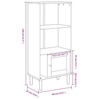 vidaXL Bokhylla SENJA rottinglook svart 60x35x130 cm massiv furu - Bild 10