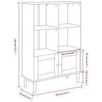 vidaXL Bokhylla SENJA rottinglook vit 90x35x130 cm massiv furu - Bild 10