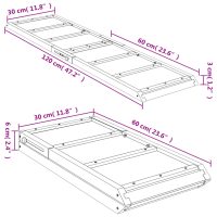 vidaXL Hundramp grön 120x30 cm massiv gran - Bild 10