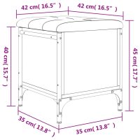 vidaXL Förvaringsbänk svart 42x42x45 cm konstruerat trä - Bild 10