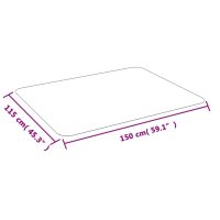 vidaXL Golvskydd för laminatgolv/matta 150x115 cm PVC - Bild 6