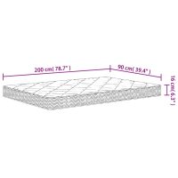 vidaXL Skummadrass medium mjuk 90x200 cm - Bild 7