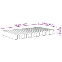 vidaXL Skummadrass medium mjuk 120x200 cm - Bild 7