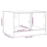 vidaXL Tv-bänk med glasdörrar svart 68x37x42 cm - Bild 11