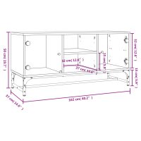 vidaXL Tv-bänk med glasdörrar svart 102x37x50 cm - Bild 10