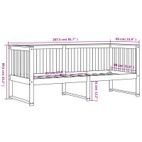 vidaXL Dagbädd vit 80x200 cm massiv furu - Bild 10