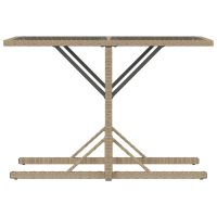 vidaXL Bistrogrupp med dynor 3 delar beige konstrotting - Bild 8