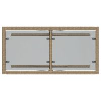 vidaXL Bistrogrupp med dynor 3 delar beige konstrotting - Bild 9