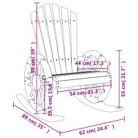 vidaXL Gungstol adirondack massivt granträ - Bild 9