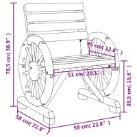 vidaXL Trädgårdsstol 58x58x78,5 cm massiv furu - Bild 9