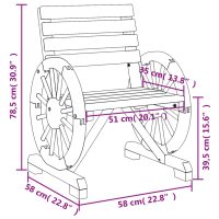 vidaXL Trädgårdsstolar 2 st 58x58x78,5 cm massiv furu - Bild 10