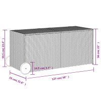 vidaXL Dynbox på hjul brun 283L konstrottning - Bild 11