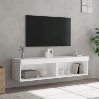 vidaXL Tv-bänk med LED-belysning 2 st vit 60x30x30 cm - Bild 5