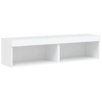 vidaXL Tv-bänk med LED-belysning 2 st vit 60x30x30 cm - Bild 7