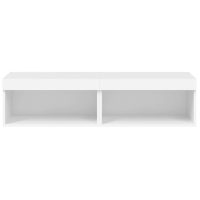 vidaXL Tv-bänk med LED-belysning 2 st vit 60x30x30 cm - Bild 8