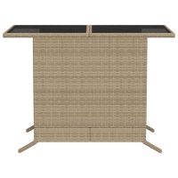 vidaXL Bistrogrupp med dynor 3 delar mixbeige konstrotting - Bild 10