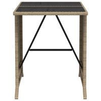 vidaXL Bistrogrupp med dynor 3 delar mixbeige konstrotting - Bild 11