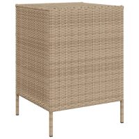 vidaXL Trädgårdsskåp beige 55x59x80 cm konstrotting - Bild 9