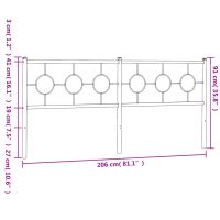 vidaXL Huvudgavel metall svart 200 cm - Bild 7