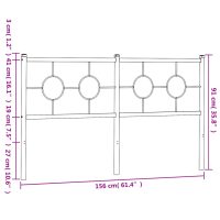 vidaXL Huvudgavel metall vit 150 cm - Bild 7